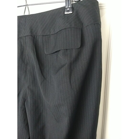 Worthington Women's Black Blue Pinstripe Button Close Dress Pants. Size 10 - Picture 10 of 12